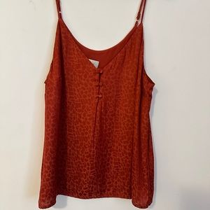 NWOT Orange/Rust Colored Animal Print Tank